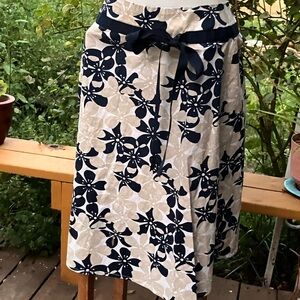 Shaver Lake Floral mock Wrap cotton blend Skirt with Bow 16